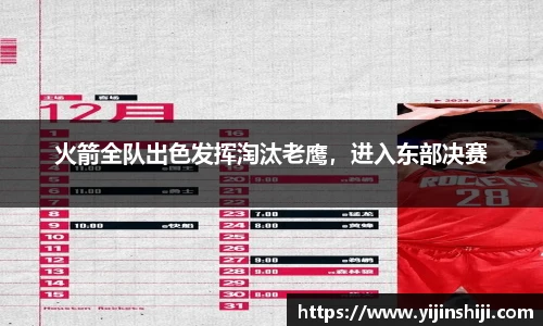 火箭全队出色发挥淘汰老鹰，进入东部决赛